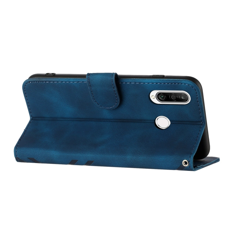 For Honor 20S Russia /20 lite Russia  Line Pattern Skin Feel Leather Phone Case(Royal Blue)