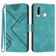For Honor 20S Russia /20 lite Russia  Line Pattern Skin Feel Leather Phone Case(Light Blue) - free shipping - PMC TechLife - Order now!