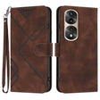 For Honor 70 Pro / 70 Pro+ Line Pattern Skin Feel Leather Phone Case(Coffee) - free shipping - PMC TechLife - Order now!