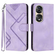 For Honor 70 Pro / 70 Pro+ Line Pattern Skin Feel Leather Phone Case(Light Purple) - free shipping - PMC TechLife - Order now!