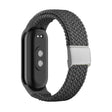 For Xiaomi Mi Band 8 Adjustable Nylon Braided Steel Buckle Watch Band(Grey) -  by PMC TechLife | Online Shopping South Africa | PMC TechLife
