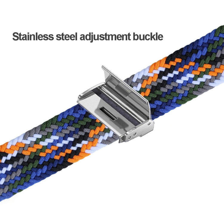 For Xiaomi Mi Band 8 Adjustable Nylon Braided Steel Buckle Watch Band(Grey)
