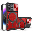 For iPhone 14 Pro CD Texture Sliding Camshield Magnetic Holder Phone Case(Red) - free shipping - PMC TechLife - Order now!