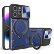 For iPhone 14 Pro CD Texture Sliding Camshield Magnetic Holder Phone Case(Blue) - free shipping - PMC TechLife - Order now!