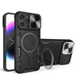For iPhone 14 Pro Max CD Texture Sliding Camshield Magnetic Holder Phone Case(Black) - free shipping - PMC TechLife - Order now!