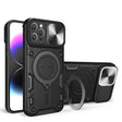 For iPhone 12 Pro CD Texture Sliding Camshield Magnetic Holder Phone Case(Black) - free shipping - PMC TechLife - Order now!