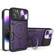 For iPhone 12 Pro CD Texture Sliding Camshield Magnetic Holder Phone Case(Purple) - free shipping - PMC TechLife - Order now!