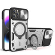 For iPhone 11 Pro Max CD Texture Sliding Camshield Magnetic Holder Phone Case(Silver) - free shipping - PMC TechLife - Order now!