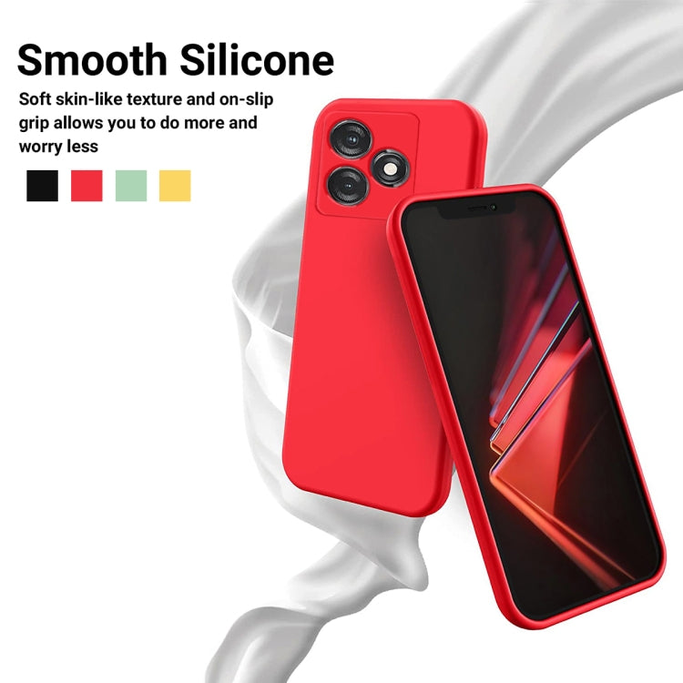 For Tecno Spark 10 4G / 10C 4G Pure Color Liquid Silicone Shockproof Phone Case(Red)