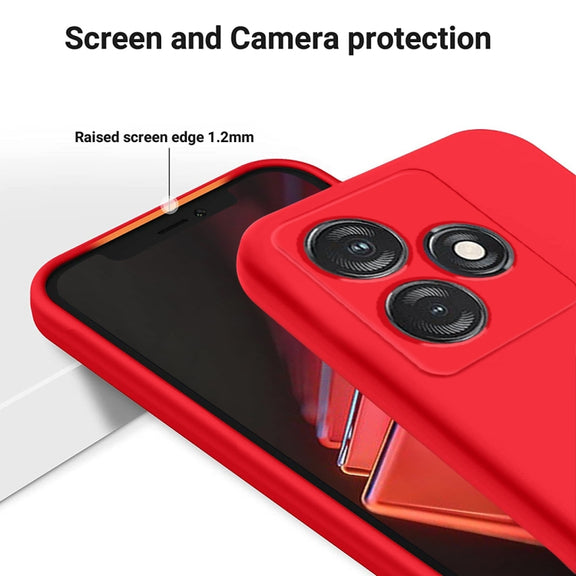 For Tecno Spark 10 4G / 10C 4G Pure Color Liquid Silicone Shockproof Phone Case(Red)