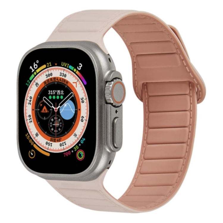 For Apple Watch 6 40mm Loop Magnetic Silicone Watch Band(Pink)