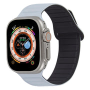 For Apple Watch 6 40mm Loop Magnetic Silicone Watch Band(Grey Black)