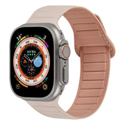 For Apple Watch 2 42mm Loop Magnetic Silicone Watch Band(Pink)