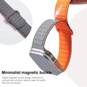 For Apple Watch SE 2023 40mm Loop Magnetic Silicone Watch Band(Black Wine Red)