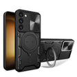For Samsung Galaxy S23+ 5G CD Texture Sliding Camshield Magnetic Holder Phone Case(Black) - free shipping - PMC TechLife - Order now!