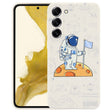For Samsung Galaxy S20 Astronaut Pattern Silicone Straight Edge Phone Case(Planet Landing-White) - free shipping - PMC TechLife - Order now!