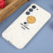 For Samsung Galaxy S20 FE Astronaut Pattern Silicone Straight Edge Phone Case(Lovely Astronaut-White)