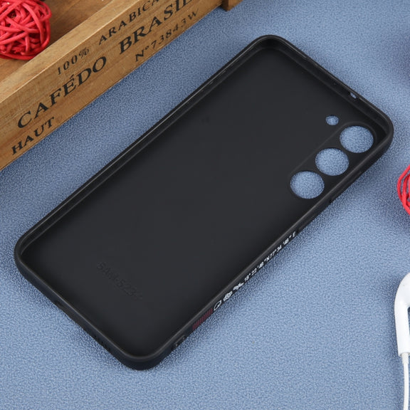For Samsung Galaxy A02 Astronaut Pattern Silicone Straight Edge Phone Case(Flying Astronaut-Black)