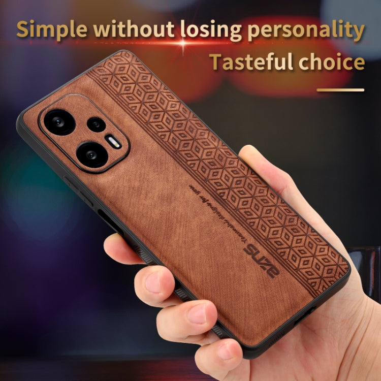 For Xiaomi Redmi Note 12 Turbo / Poco F5 AZNS 3D Embossed Skin Feel Phone Case(Black)