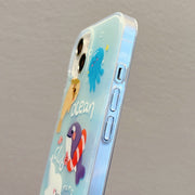 For iPhone 13 Pro Max IMD Cute Animal Pattern Phone Case(Seal)