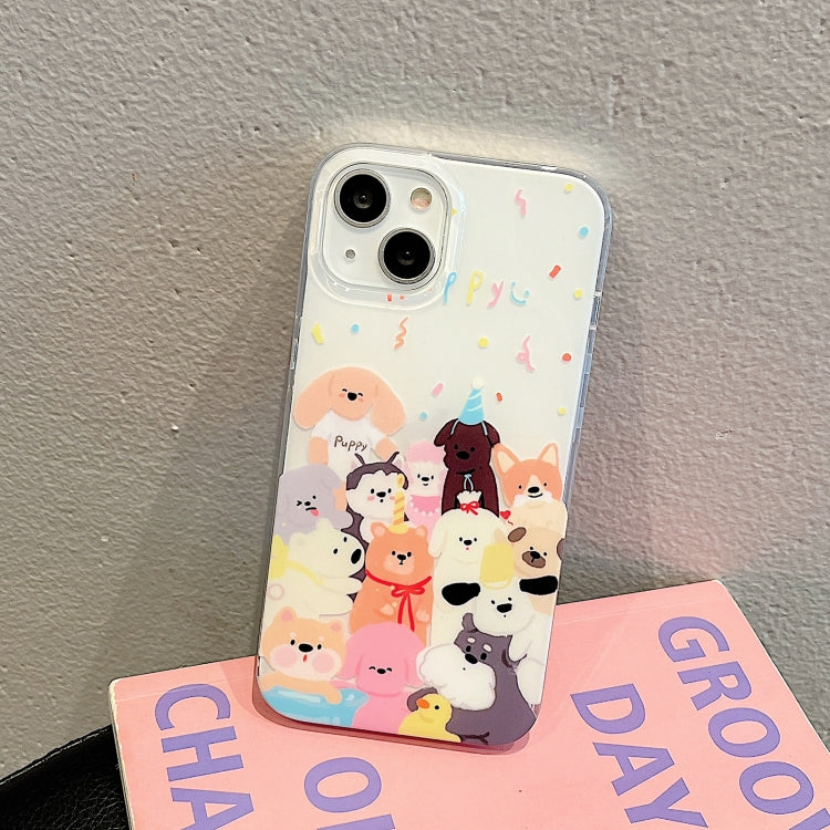 For iPhone 13 Pro Max IMD Cute Animal Pattern Phone Case(Dog)