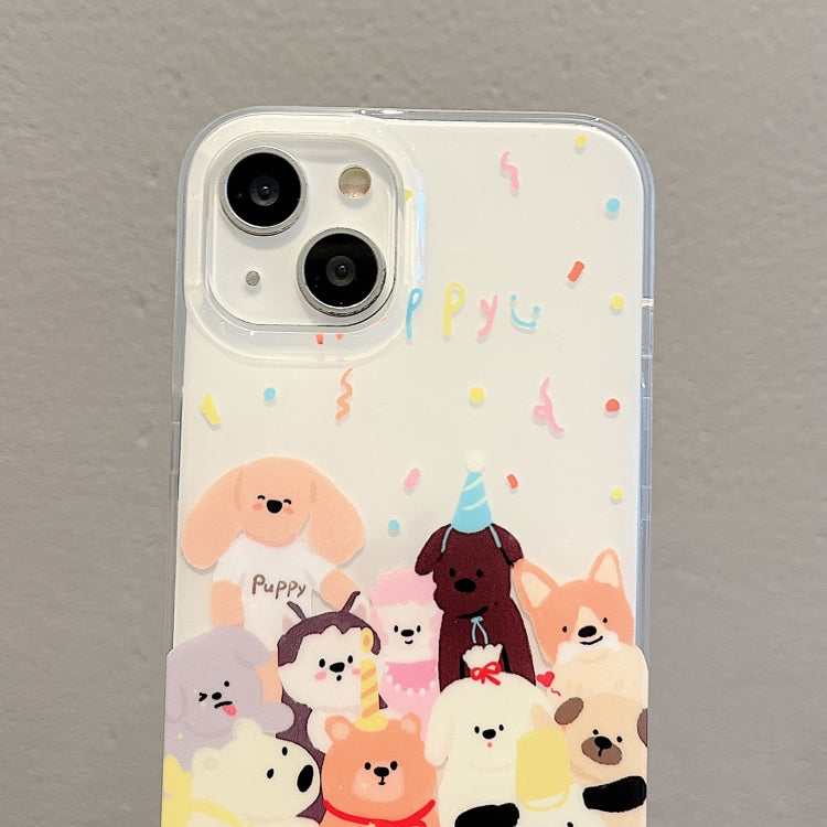 For iPhone 13 Pro Max IMD Cute Animal Pattern Phone Case(Dog)