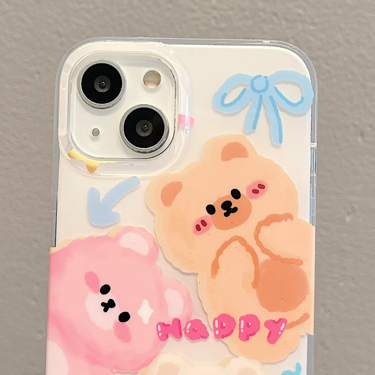 For iPhone 13 Pro Max IMD Cute Animal Pattern Phone Case(Bear)