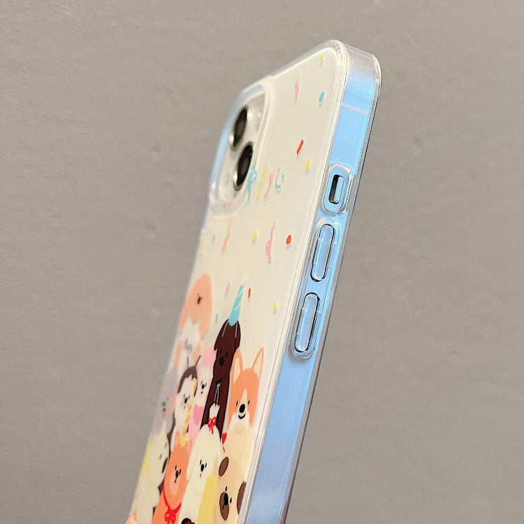 For iPhone 13 Pro IMD Cute Animal Pattern Phone Case(Dog)