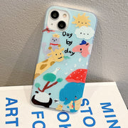 For iPhone 12 Pro IMD Cute Animal Pattern Phone Case(Giraffe)