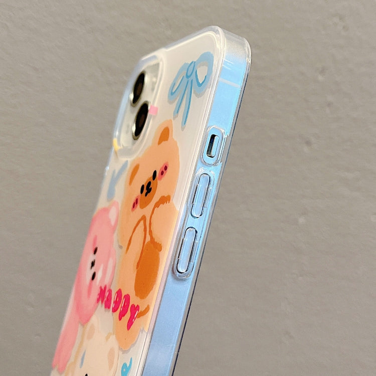 For iPhone 12 Pro IMD Cute Animal Pattern Phone Case(Bear)
