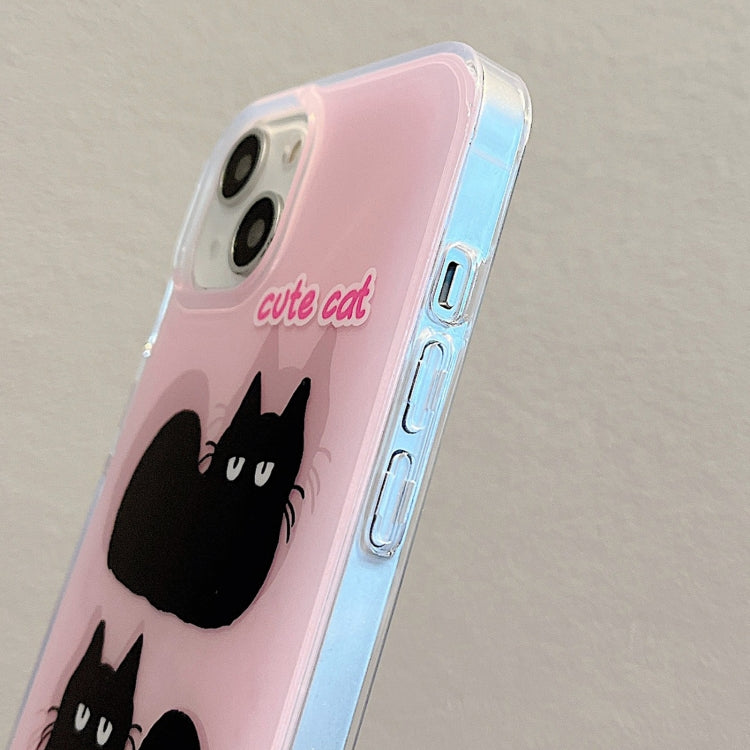 For iPhone 12 IMD Cute Animal Pattern Phone Case(Cat)