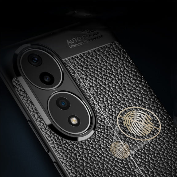 For Honor 90 Litchi Texture Shockproof TPU Phone Case(Blue)