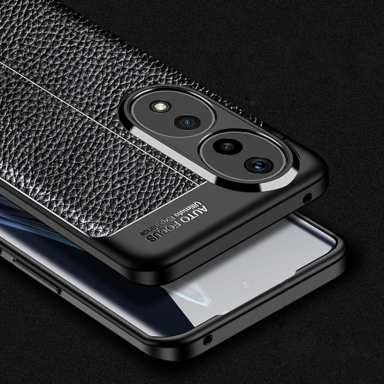 For Honor 90 Litchi Texture Shockproof TPU Phone Case(Blue)
