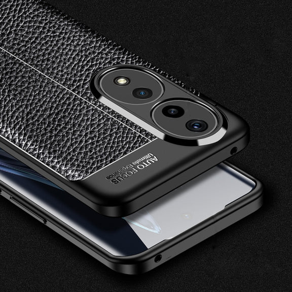 For Honor 90 Litchi Texture Shockproof TPU Phone Case(Blue)