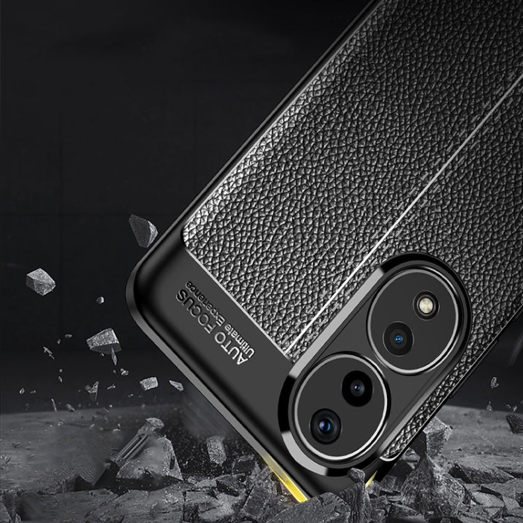 For Honor 90 Litchi Texture Shockproof TPU Phone Case(Blue)