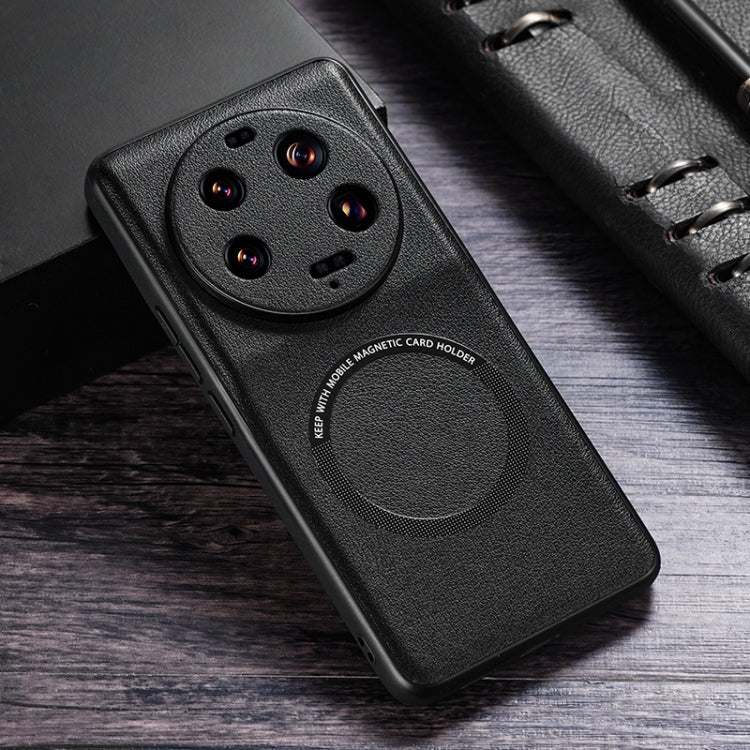 For Xiaomi 13 Ultra Cloth Texture PU MagSafe Magnetic Phone Case(Black)