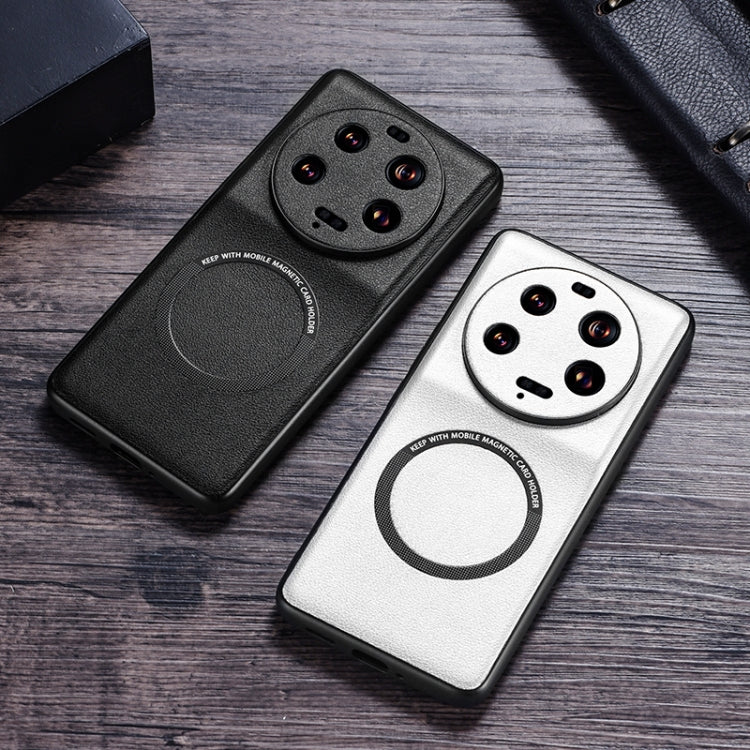 For Xiaomi 13 Ultra Cloth Texture PU MagSafe Magnetic Phone Case(Black)