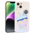 For iPhone 14 Milk Tea Astronaut Pattern Liquid Silicone Phone Case(Ivory White) - free shipping - PMC TechLife - Order now!