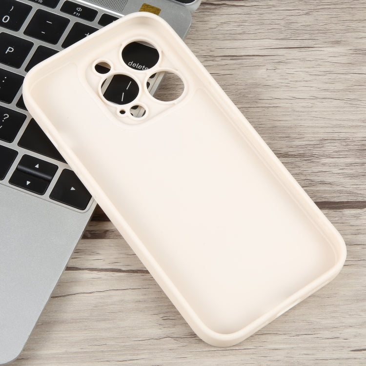 For iPhone 12 Pro Max Milk Tea Astronaut Pattern Liquid Silicone Phone Case(Ivory White)