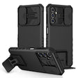 For Samsung Galaxy A14 5G Stereoscopic Holder Sliding Camshield Phone Case(Black) - free shipping - PMC TechLife - Order now!