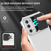 For Samsung Galaxy S20 FE Stereoscopic Holder Sliding Camshield Phone Case(White)