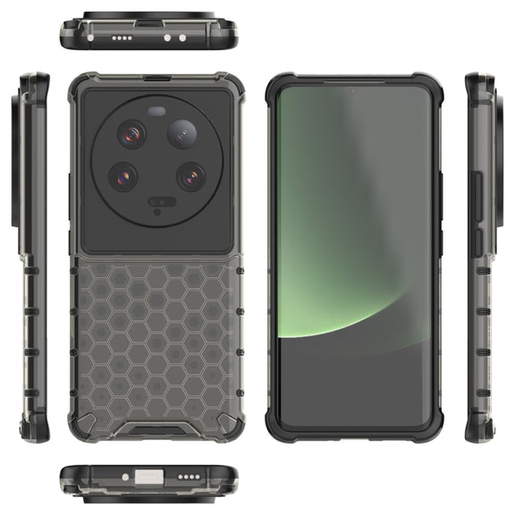 For Xiaomi 13 Ultra Shockproof Honeycomb PC + TPU Phone Case(Black)