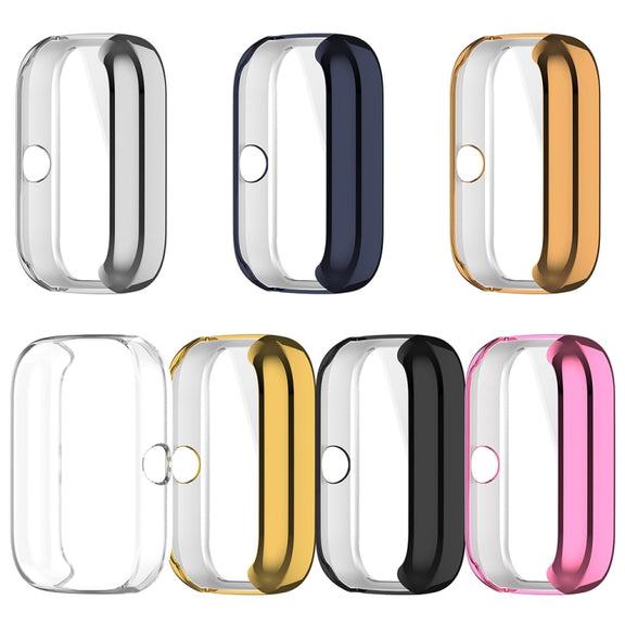 For Amazfit Bip 3 / Bip 3 Pro Universal Full Coverage TPU Electroplating Watch Protective Case(Midnight Blue)