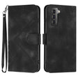 For Samsung Galaxy S21+ 5G Line Pattern Skin Feel Leather Phone Case(Black) - free shipping - PMC TechLife - Order now!