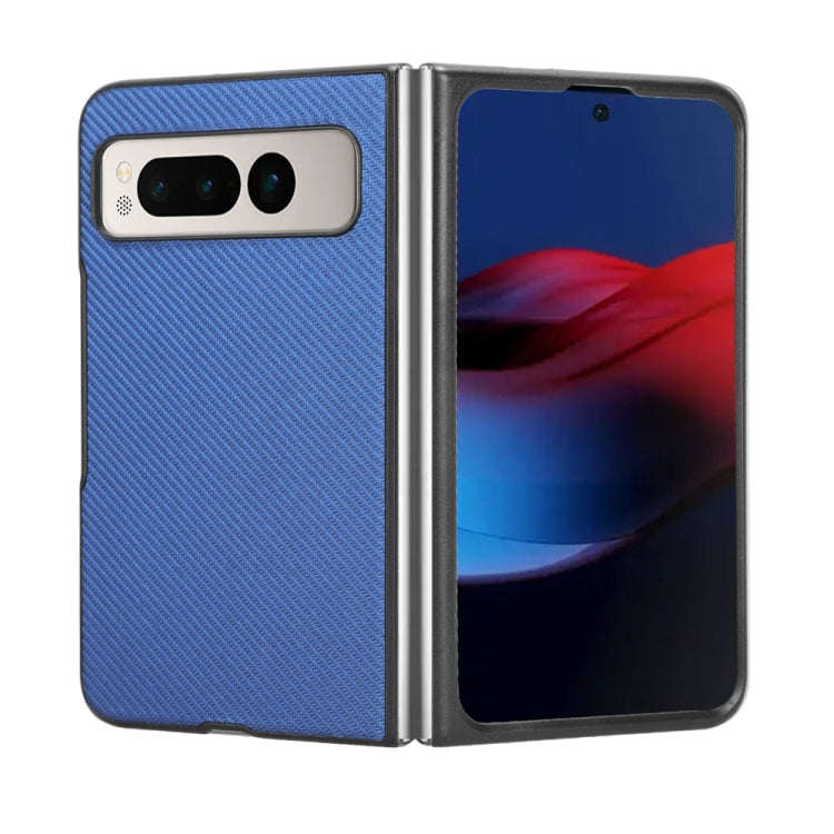 For Google Pixel Fold PU Leather PC Phone Case(Blue)