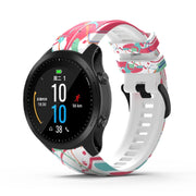 For Garmin Forerunner 965 / 955 / 945 / 935 Printing Quick Release Silicone Watch Band(Graffiti)