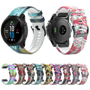 For Garmin Forerunner 965 / 955 / 945 / 935 Printing Quick Release Silicone Watch Band(Colorful)