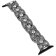 Diamonds Twist Metal Watch Band For Apple Watch 3 42mm(Black)