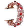 Diamonds Twist Metal Watch Band For Apple Watch 2 42mm(Rose Gold Red) - Watch Bands by PMC TechLife | Online Shopping South Africa | PMC TechLife
