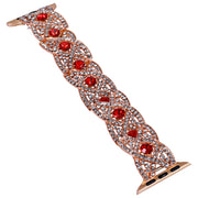 Diamonds Twist Metal Watch Band For Apple Watch 2 42mm(Rose Gold Red)